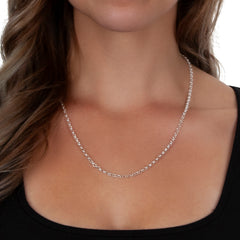 925 Sterling Silver 3.2mm Rolo Belcher Chain
