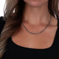 3mm Popcorn Coreana Oxidized Chain