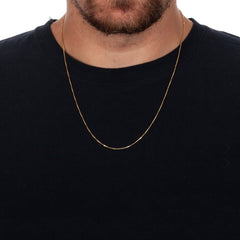 925 Sterling Silver 1mm Box Chain Gold Plated Chain