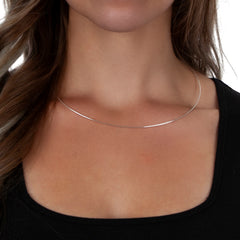 925 Sterling Silver 1mm Round Omega Chain