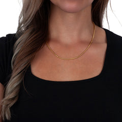 925 Sterling Silver 2.5mm Popcorn Coreana Gold Plated Chain