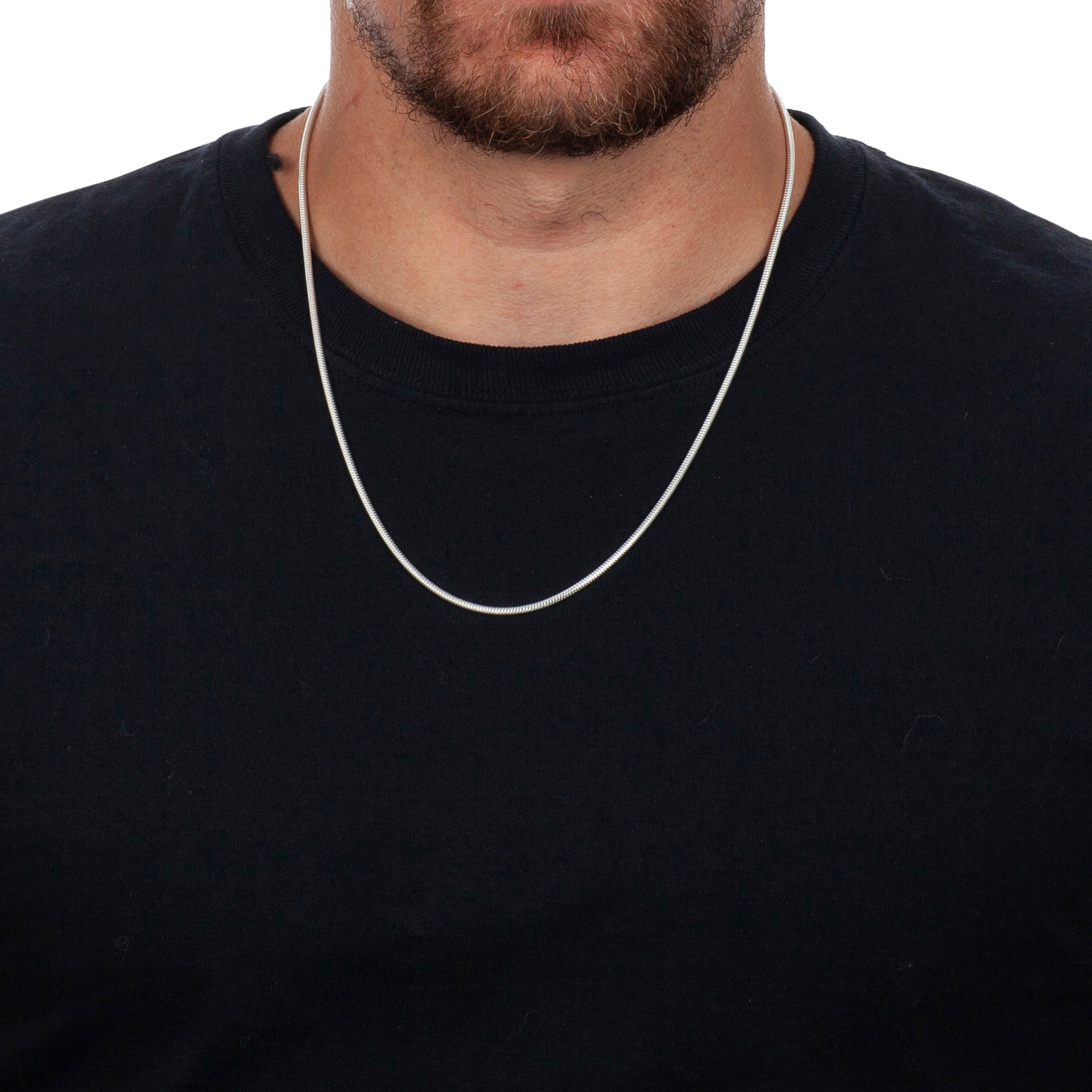 925 Sterling Silver 2.5mm Round Snake Chain