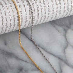 925 Sterling Silver 2mm Solid Rope Diamond Cut Silver Chain