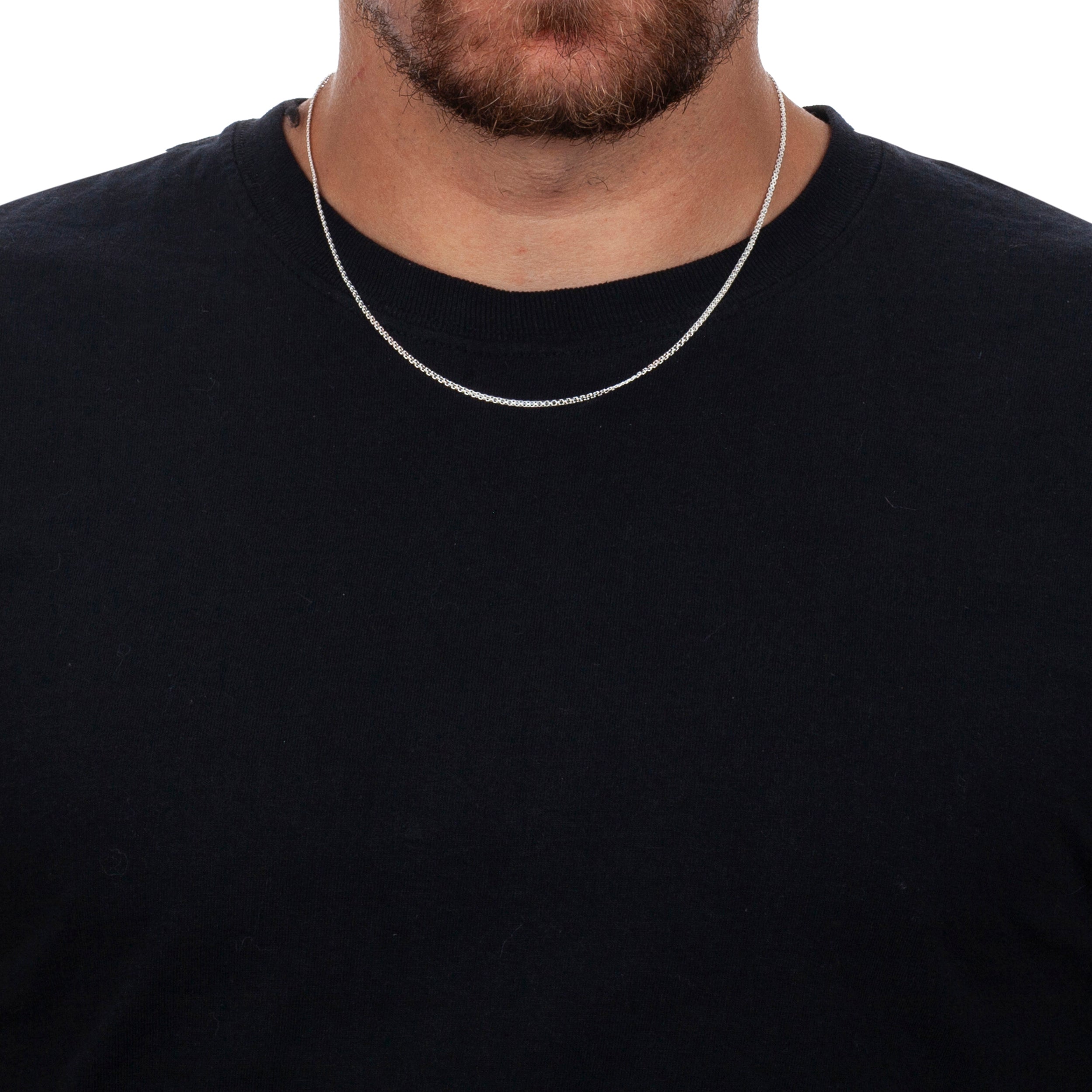 925 Sterling Silver 2mm Flat Bismark Chain
