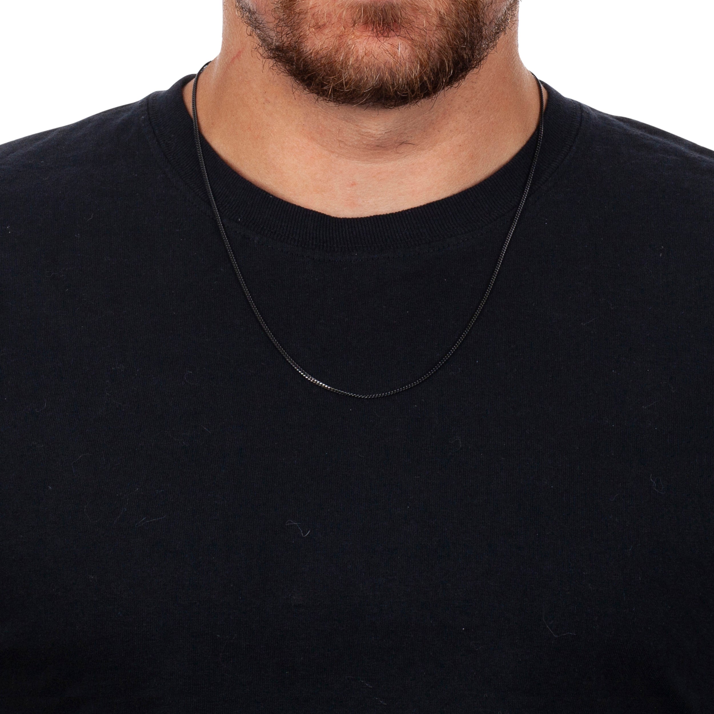 925 Sterling Silver 2mm Miami Cuban Black Plated Chain