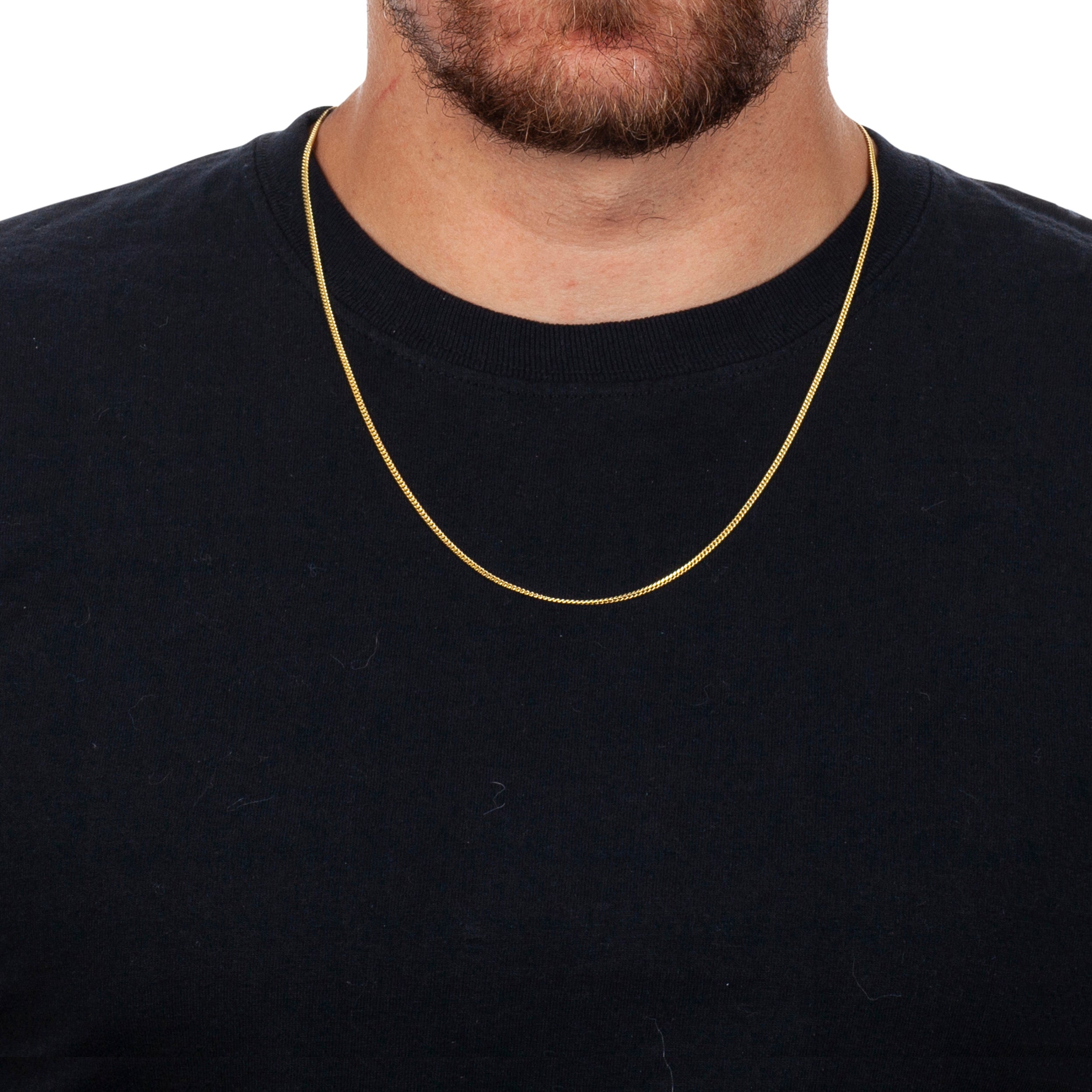 925 Sterling Silver 2mm Miami Cuban Gold Plated Chain