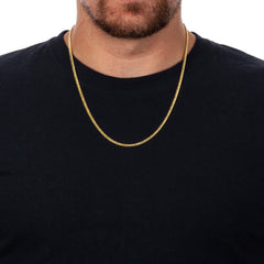 925 Sterling Silver 3.2mm Miami Cuban Gold Plated Chain
