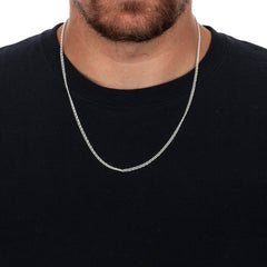 925 Sterling Silver 3.2mm Rambo Link Chain