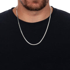 925 Sterling Silver 3.5mm Solid Herringbone Silver Chain