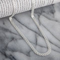 925 6mm Sterling Silver Flat Bismark Chain