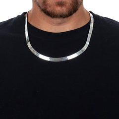 925 9mm Sterling Silver Solid Herringbone Silver Chain
