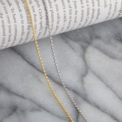 925 Sterling Silver 2mm Moon Cut Bead Ball Rhodium Chain