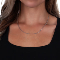 925 Sterling Silver 1.5mm Franco Foxtail Rhodium Chain
