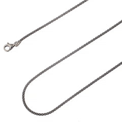 925 Sterling Silver 1.8mm Popcorn Coreana Oxidized Chain