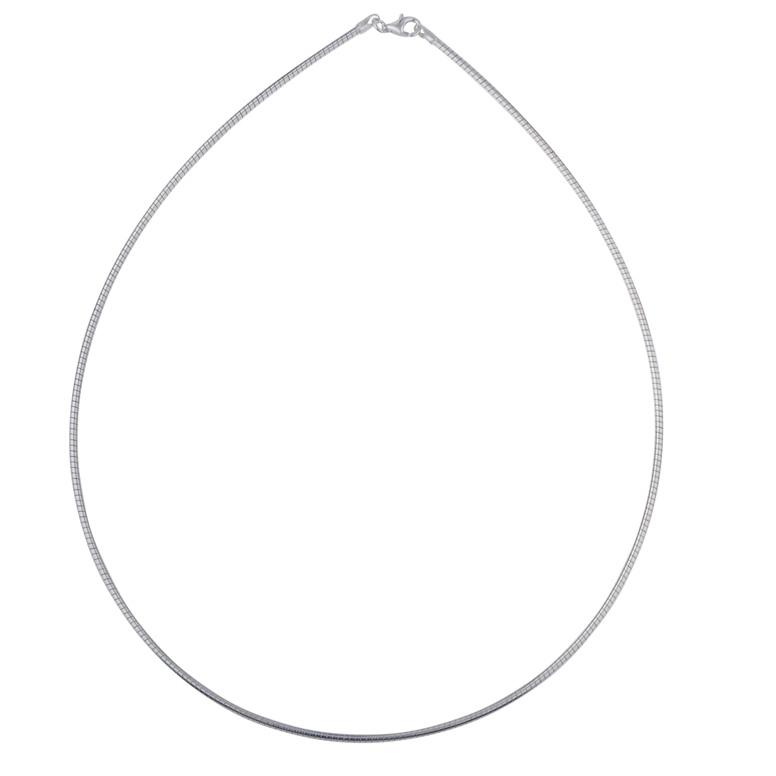 925 Sterling Silver 2mm Round Omega Chain