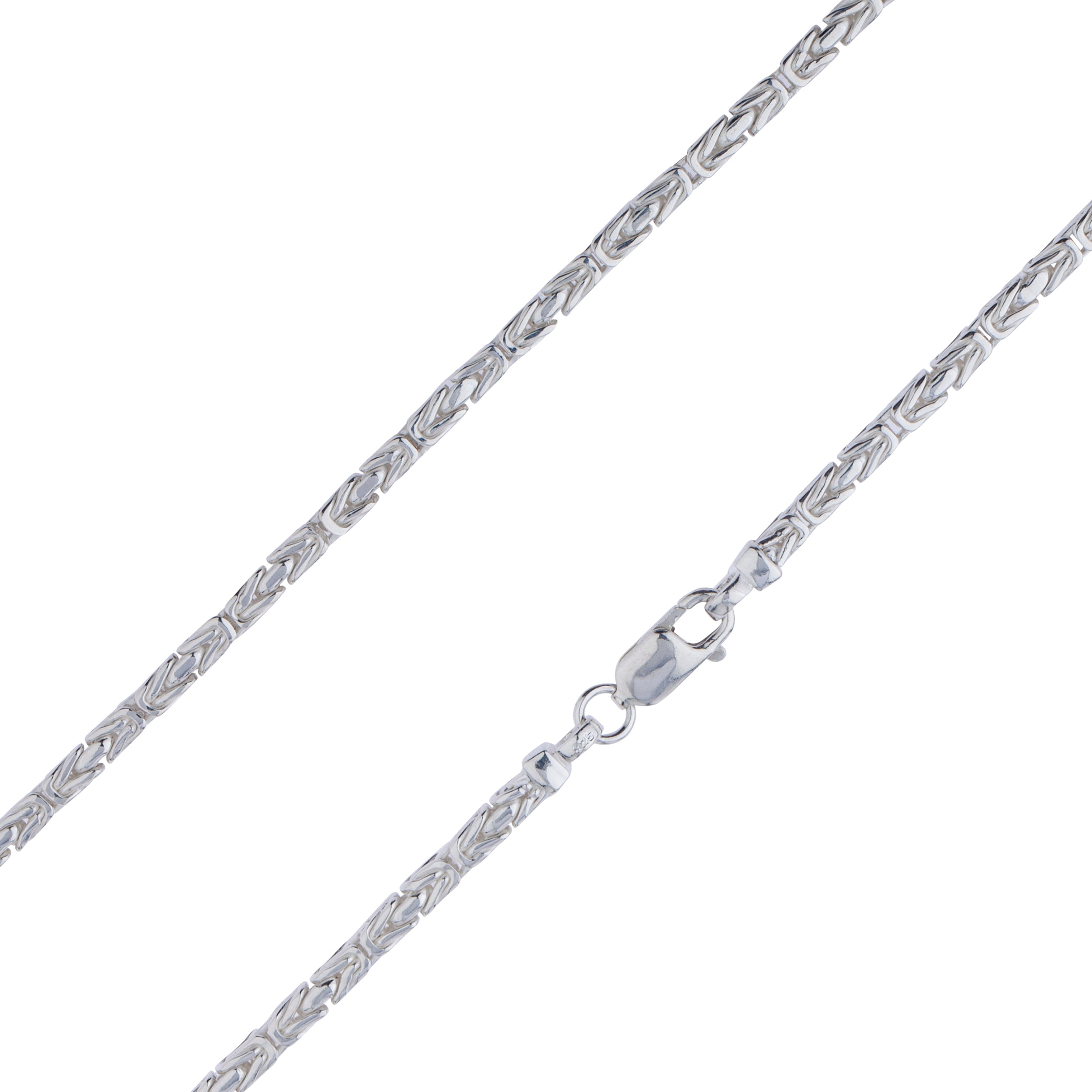 925 Sterling Silver 3.5mm Bynzantine Chain
