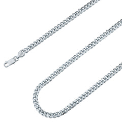 925 Sterling Silver 5mm Miami Cuban Rhodium Plated