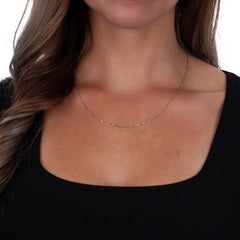 925 Sterling Silver 0.7mm Box Rhodium Chain