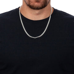 925 Sterling Silver Flat Bismark Chain