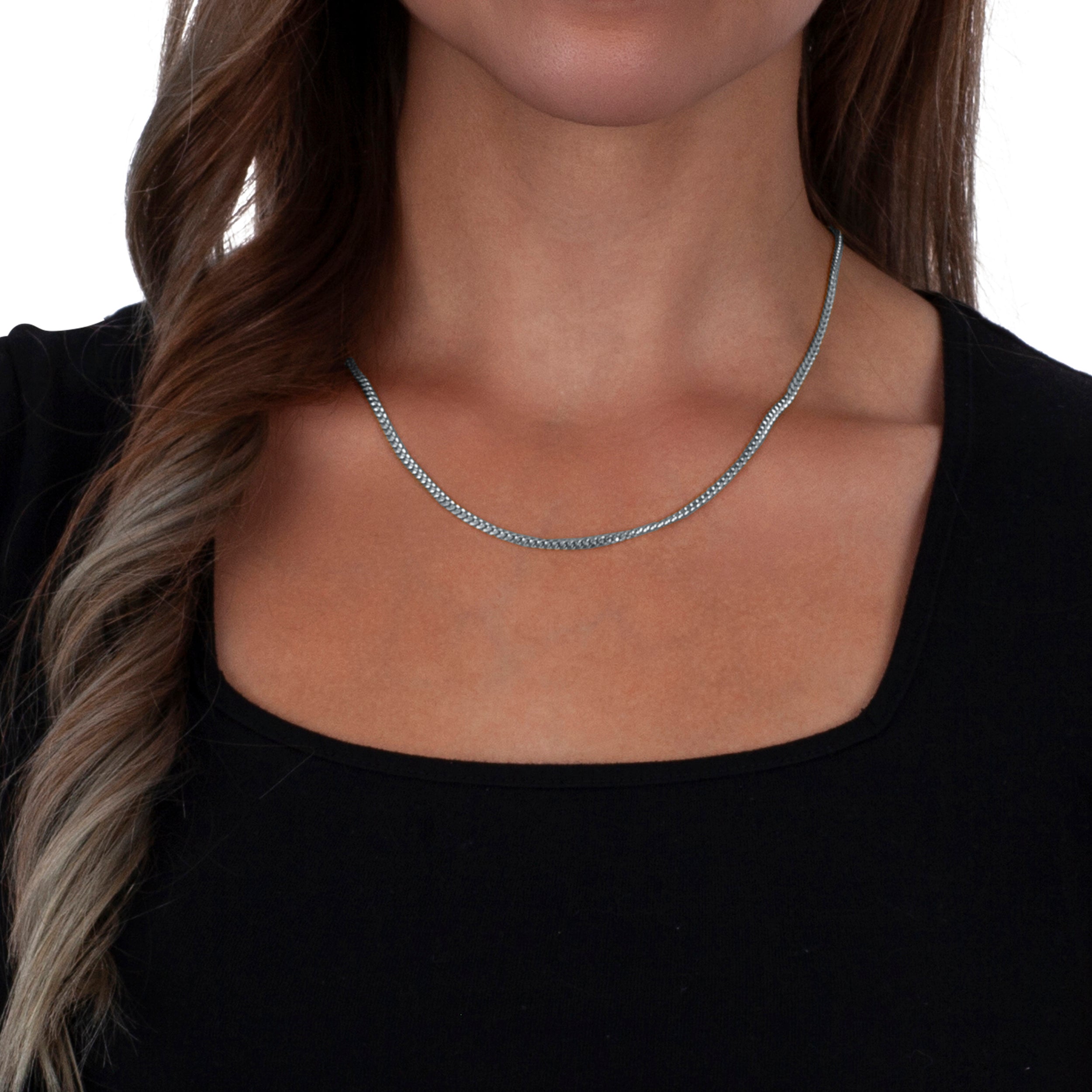 925 Sterling Silver 3mm Miami Cuban Rhodium Chain