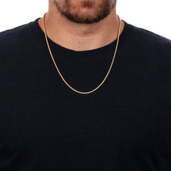 925 Sterling Silver 2.5mm Popcorn Coreana Gold Plated Chain