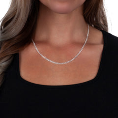 925 Sterling Silver 3.2mm Rambo Link Chain