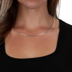 925 Sterling Silver 2mm Round Omega Chain