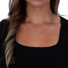 925 Sterling Silver 1.5mm Spiga Wheat Diamond Cut Oxidized Chain