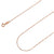 925 Sterling Silver 0.7mm Box Chain Rose Gold Plated Chain