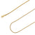 925 Sterling Silver 1.5mm Franco Foxtail Gold Plated Chain