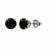 14k White Gold Brilliant Round Onyx Basket Setting Studs