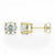 14k Yellow Gold Brilliant Round Basket Setting Studs