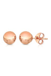 14K  Rose Gold Ball Earrings 3mm-8mm