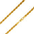925 Sterling Silver 4.5mm Rope Diamond Cut Gold Plated Chain