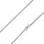 925 Sterling Silver 1.5mm Franco Foxtail Rhodium Chain