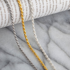  Diamond Cut Rhodium Chain