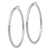 14k White Gold Tube Hoop Earrings