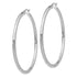 14k White Gold Tube Hoop Earrings