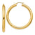 14k Yellow Gold Tube Hoop Earrings