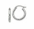 14k White Gold Diamond Cut Tube Hoop Earrings