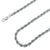 925 Sterling Silver 4.5mm Rope Diamond Cut Chain
