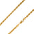 925 Sterling Silver 4mm Rope Diamond Cut Gold Plated Chain