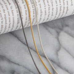 925 Sterling Silver 1.8mm Popcorn Coreana Gold Plated Chain