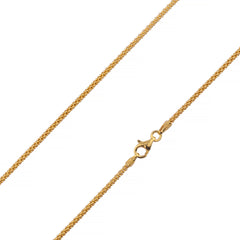 925 Sterling Silver 1.8mm Popcorn Coreana Gold Plated Chain