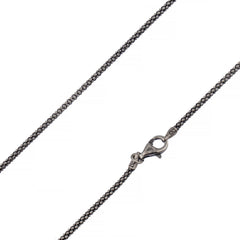 925 Sterling Silver 1.8mm Popcorn Coreana Oxidized Chain