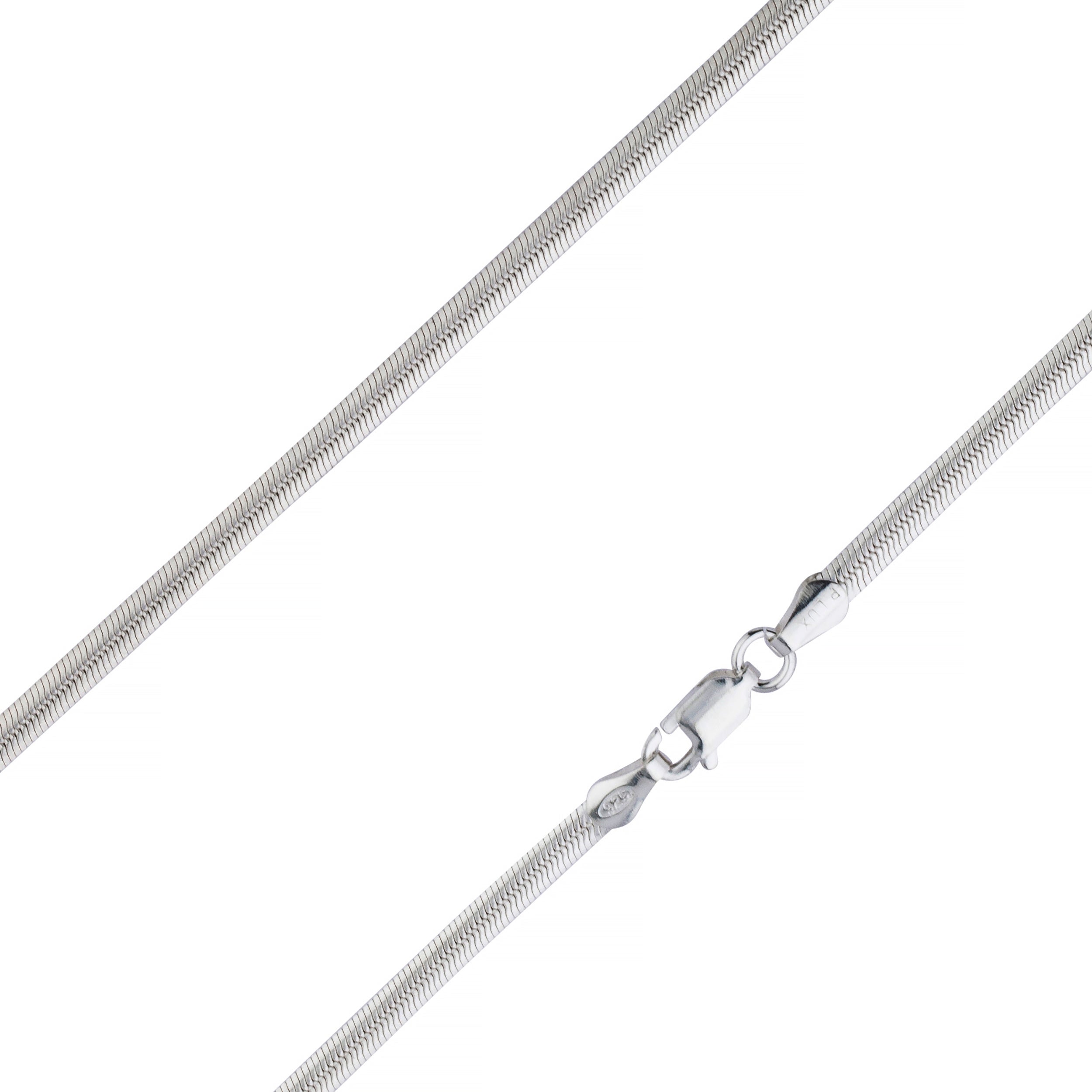 925 Sterling Silver 2.7mm Solid Oval Herringbone Silver Chain