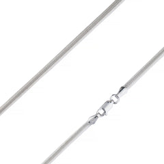 925 Sterling Silver 2.7mm Solid Oval Herringbone Silver Chain