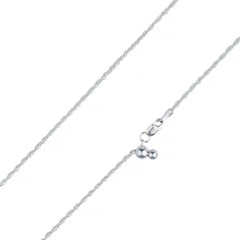 925 Sterling Silver 2mm Adjustable Loose Rope Chain