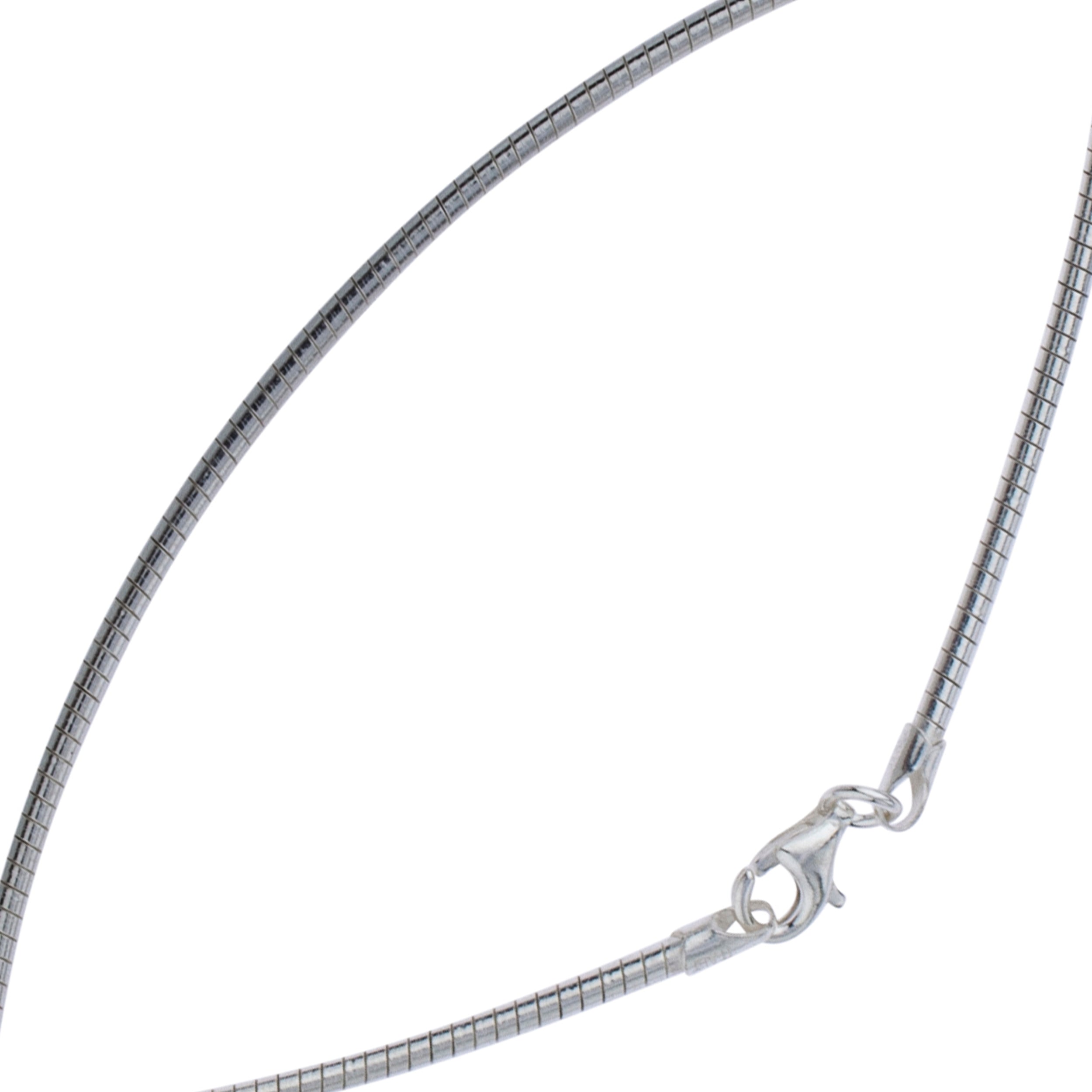 925 Sterling Silver 2mm Round Omega Chain