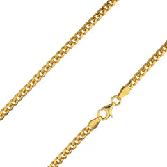 925 Sterling Silver 3.2mm Miami Cuban Gold Plated Chain